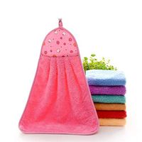 WangNana 1PC/4PCS 3045cm Small Towel Towel Kitchen Hang Towel Absorbent Coral Velvet Towel(Random Color) 1PC/Set