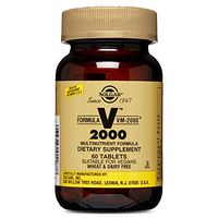 Solgar Formula VM 2000 - 60 Vegan Tablets - Daily Multivitamin and Mineral Support Supplement, Immunity & Energy Booster, Rich in Vitamins C & E - Vegetarian, Kosher - 30 Servings