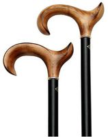 Ladies Pretty Derby Cane Black And Maple Handle  -Affordable Gift! Item #DHAR-9773600