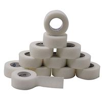 Self Adherent Cohesive Wrap Bandages 12 Count 1" x 5 Yards, Self Adhesive Non Woven Bandage Rolls, FDA Approved （White）