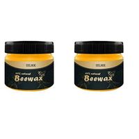 Weisfe78 2pcs 85g Wood Seasoning Beewax Polish for Wood & Furniture, Home Cleaning All Natural Wood Seasoning Beeswax Furniture Polish Complete Solution Furniture Care Beeswax, Enhance The Shine