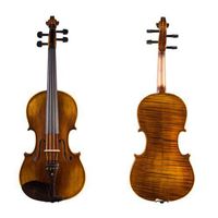Cecilio 16 Inch Hand Oil Rubbed Highly Flamed 2-Piece Back Solidwood Viola, CVA-600