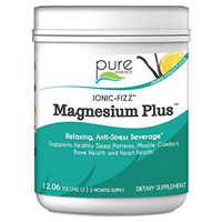 Pure Essence Labs Ionic Fizz Magnesium Plus - Calm Sleep Aid and Natural Anti Stress Supplement Powder - Orange Vanilla - 12.06oz