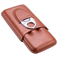 Lxc Cigar Leather Cigar Moisturizing Set Cow Leather Travel Portable 3 Assembly Sharp Cigar Scissors Gift Box Packaging