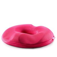 NACHEN Coccyx Orthopedic Memory Foam Seat Support Cushion Circle Hip Postoperative Breathable Cushion,Pink
