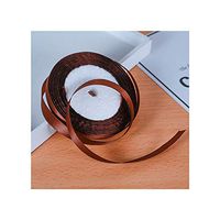 22Meters/Roll 12Mm Silk Satin Ribbons Baby Shower Birthday Party Wedding Engagement Christmas Halloween Gift Wrapping Ribbon,Dark Coffee