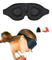 Sleep Mask for Women Men, Meago Contoured Cup Sleeping Mask & Blindfold with Ear Plug Travel Pouch, Concave Molded Night Sleep Mask, Block Out Light, Soft Comfort Eye