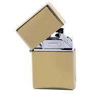 GreenKing Dual Arc Plasma Lighter - USB Rechargeable Windproof Flameless Butane Free Electric Lighter (Gold)