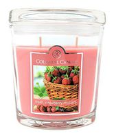Colonial Candle 9 oz Fresh Strawberry Rhubarb Oval Jar