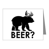 Note Card Deer Plus Bear Equals BEER!