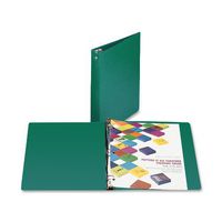 ACCO AccoHide Round Ring Binder, 8.5 x 11 Inches, 1 Inch Capacity, Semi-Rigid Cover, Forest Green (A7039716A)
