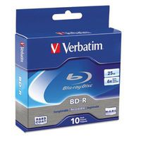 BD-R Blu-Ray Disc, 25GB, 6x, 10/Pk, Sold as 1 Package, 10 Each per Package