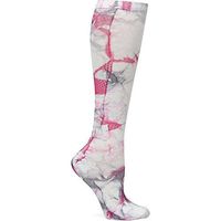 Nurse Mates Women's 12-14 Mmhg Compression Trouser Sock Pink Gray Tie Dye, Pink/Grey Tie Dye, One Size