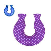 1.4 Liter Classic U-Shaped Hot Water Bottle with Purple Suede Cover