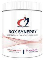 Designs for Health NOx Synergy - Nitric Oxide Support Powder for Heart Health with Creatine + Taurine, Natural Berry Flavor (30 Servings / 210g)