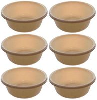 Ybm Home Round Plastic Wash Basin 1147 (6, Beige with Dots)