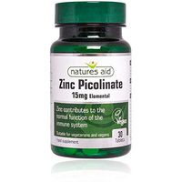 Natures Aid Zinc Picolinate 15mg Elemental 30 Tabs - 4 Pack