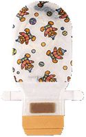 Coloplast Assura AC Easiflex Two-Piece Pediatric Drainable Pouch with Filter and EasiClose Integrated Closure 1-1/8" Flange, 6-1/4" L, 150mL, Opaque Teddy Print, Adhesive Coupling (Box of 10 Each) (Flange Sold Separately)
