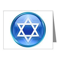 Note Card Blue Star of David Jewish