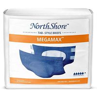 NorthShore MegaMax Tab-Style Briefs, Blue, Medium, Pack/10