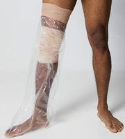 Waterproof Cast Bandage Cover for Shower，Adult Long Leg, Ankle, Foot Wound Cast Skin Protector, Disposable, 5 Pack (Small Full Leg)