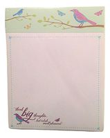 Eccolo Memo Pad ~ Think Big Thoughts But Relish Small Pleasures (Birds and Butterflies; 200 Unlined Sheets; 7" x 9")