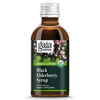 Gaia Herbs, Black Elderberry Syrup, Daily Immune Support with Antioxidants, Organic Sambucus Elderberry Supplement, 3 Ounce