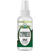 Organic Cypress Spray – Water Infused with Cypress Essential Oil – Certified USDA Organic - 2oz Bottle by Healing Solutions