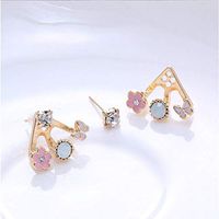 Fashion Lovely Womens Lady Elegant Crystal Rhinestone Ear Stud Earrings Good Jewerly Fine Design Designer Girls Bangle Charms Comfy Styling Casual Beautiful