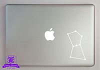 Overly Attached Decals Orion Constellation Vinyl Decal Sized to Fit A 11" Laptop - White