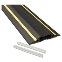 - Medium-Duty Floor Cable Cover, 3 1/4 x 1/2 x 6 ft, Black with Yellow Stripe