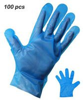 500 PCS-(M) Economical Disposable Blue Stretch Hybrid Gloves,Plastic, Power-Free, Non-Latex, Kitchen, Home, Restaurant, Cooking, Cleaning, Food Handling, Salon, Work -(100PCS/per Box)