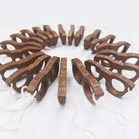 Francis Foch 20 Pack Mini Eyeglass Shape Wooden Keychains Gift Tags Unfinished Cutouts for Decoration