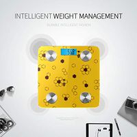 LYAOE Bluetooth Body Fat Scale Honeycomb Pattern Abstract Smart Wireless Scale with LCD Display Measuring Body Weight Bmi and Health Digital Scale