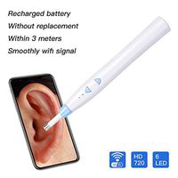 Endoscope Family Care Visual Ear Canal HD 5.5mm, Ear Cleaning Safe with Six LEDs Can Be Adjusted,This Product is an Indispensable Household Tool,Blue