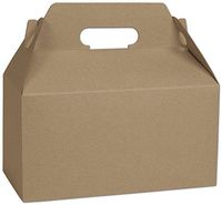 Solid Color Specialty & Event Boxes - Kraft Gable Boxes, 9 1/2 x 5 x 5" (125 Boxes) - BOWS-250-090505-8