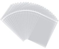 100 Pieces Clear Cellophane Bags Self-adhesive Sealing Treat Bags OPP Plastic Bag for Bakery Candy Soap Cookie Gift T-shirt and Artwork Packing Party Treat Wrap (5 x 7 Inches)