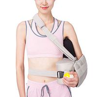 JIN Universal Shoulder Immobilizer Brace Adjustable Arm, Shoulder & Rotator Cuff Support Shoulder Abduction Sling Lightweight, Breathable,Gray