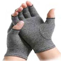 MCK21721300 - Brown Medical Industries Arthritis Glove IMAK Compression Open Finger Large Over-the-Wrist Hand Specific Pair Cotton / Lycra