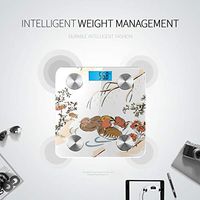 LYAOE Bluetooth Body Fat Scale Mandarin Duck Japanese Chinese Nature Smart Wireless Scale with LCD Display Measuring Body Weight Bmi and Health Digital Scale