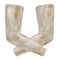 ZZKKO Dog Paw Print Cooling Arm Sleeves Cover Uv Sun Protection for Men Women Running Golf Cycling Arm Warmer Sleeves 1 Pair