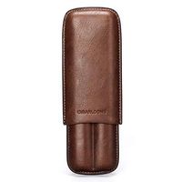 Humidors Cigar Set Cigar Box Travel Portable moisturizing Set Two Cigar Leather Cigar Smoking Accessories Cigar Accessories (Color : Brown, Size : 73.217.5cm)
