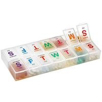 Extra Large Pill Organizer - Pill Box 7 Day Weekly Pill Organizer 2 Times a Day and AM PM Daily Pill Organizer Case for Medication Pills and Supplements with Braille and Bright XL Easy to Read Colors