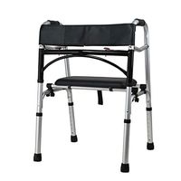 Jonigo Auxiliary Walker Elderly Lightweight Walker Aluminum Compound Crutches Patient Walker Four-Legged Walking Stick