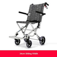 Wheelchairs Manual Lightweight Transport Adult Folding with Handbrakes for Home or Travel Use Myhao,41cm