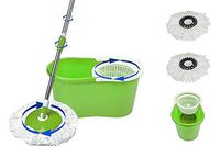 UnbeatableDepot PRO 360 Rotating Spin Magic Mop Bucket (No Foot Pedal) Easy Clean (Green)