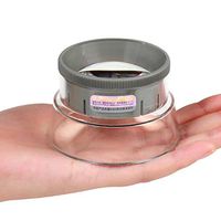 Round Style Magnifier Handheld 7X Magnifying Mirror for Old Man Reading, Grey