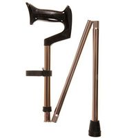 PCP Folding Cane Orthopedic Handle Ergonomic with Adjustable Height Walking Aid, Bronze, Large
