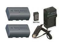 TWO 2 Batteries + Charger for JVC GZ-HD40U, JVC GZ-HD40US, JVC GZ-HD40EK, JVC GZ-HD40EX, JVC GZ-HD300