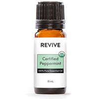 REVIVE Essential Oils USDA Certified Organic PEPPERMINT- 100% Pure Therapeutic Grade, For Diffuser, Humidifier, Massage, Aromatherapy, Skin & Hair Care - Unrefined Oils With No Fillers.